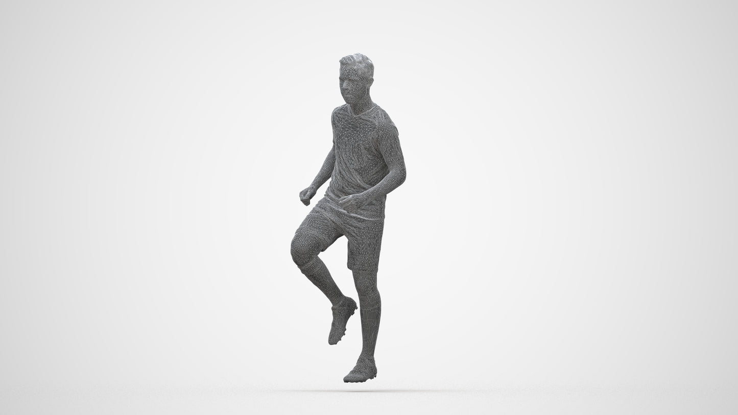 scanned 3D boy sport, photogrammetry people for Enscape and V-Ray, wireframe back view