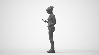 photogrammetry 3D woman casual standing, realistic human model archviz FBX, square thumbnail