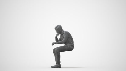 3D scanned boy kids business, photorealistic archviz people for Enscape and SketchUp, square thumbnail