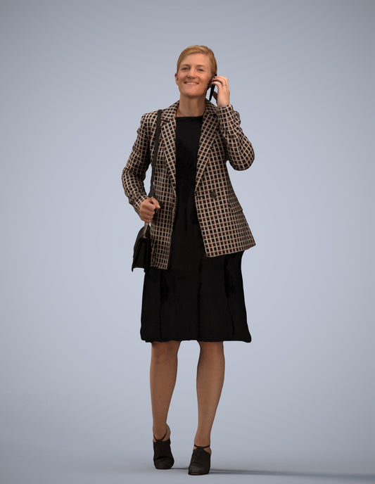 photogrammetry 3D woman business, realistic human model archviz FBX