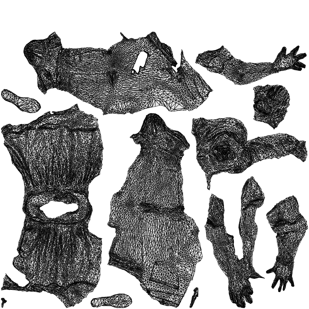 realistic 3D people woman casual sitting, render-ready for V-Ray and Corona, FBX OBJ, wireframe top-down view
