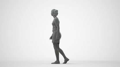 photogrammetry 3D girl casual kids, realistic human model archviz FBX, square thumbnail