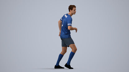 realistic 3D people man sport, render-ready for V-Ray and Corona, FBX OBJ, side view render