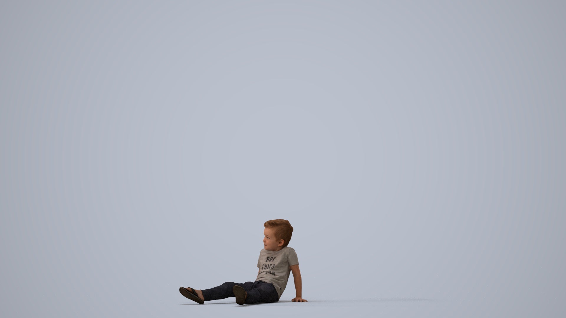 realistic 3D people boy casual kids, render-ready for V-Ray and Corona, FBX OBJ, three-quarter view render