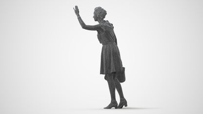 realistic 3D people woman casual standing, render-ready for V-Ray and Corona, FBX OBJ, square thumbnail