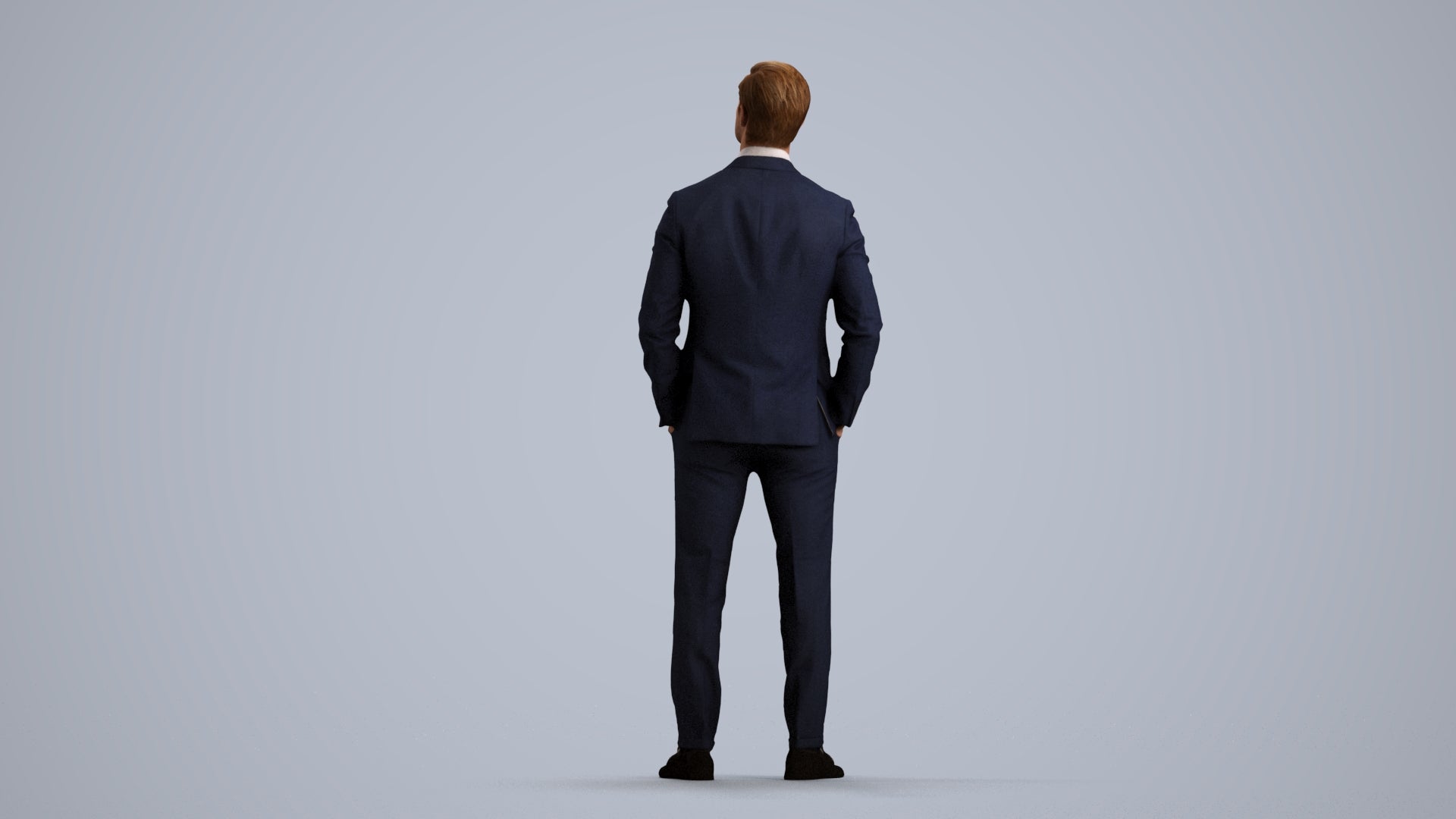 realistic 3D people man business, render-ready for V-Ray and Corona, FBX OBJ, front view render