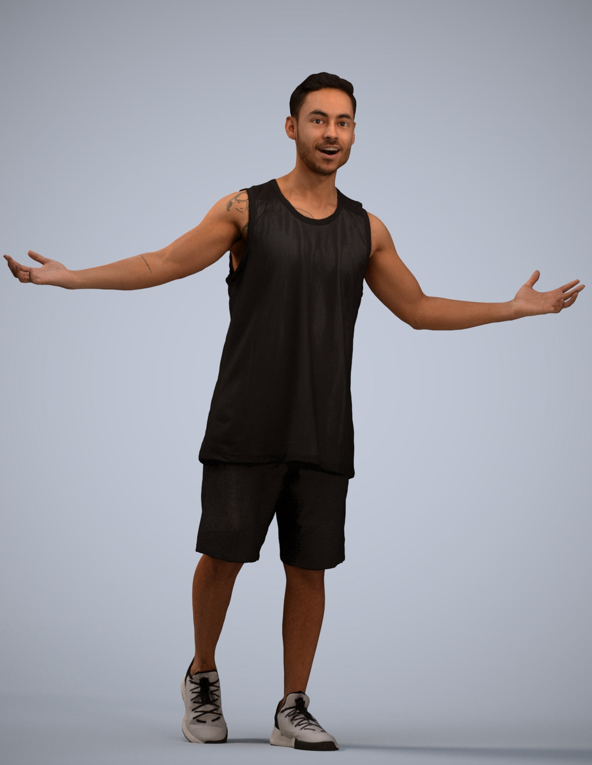 realistic 3D people man sport, render-ready for V-Ray and Corona, FBX OBJ