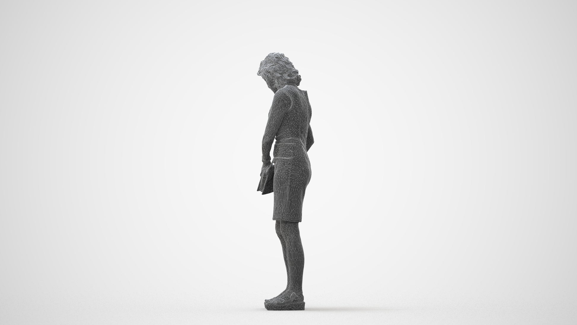 photogrammetry 3D woman business standing, realistic human model archviz FBX, square thumbnail