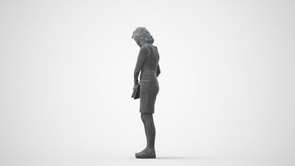 photogrammetry 3D woman business standing, realistic human model archviz FBX, square thumbnail