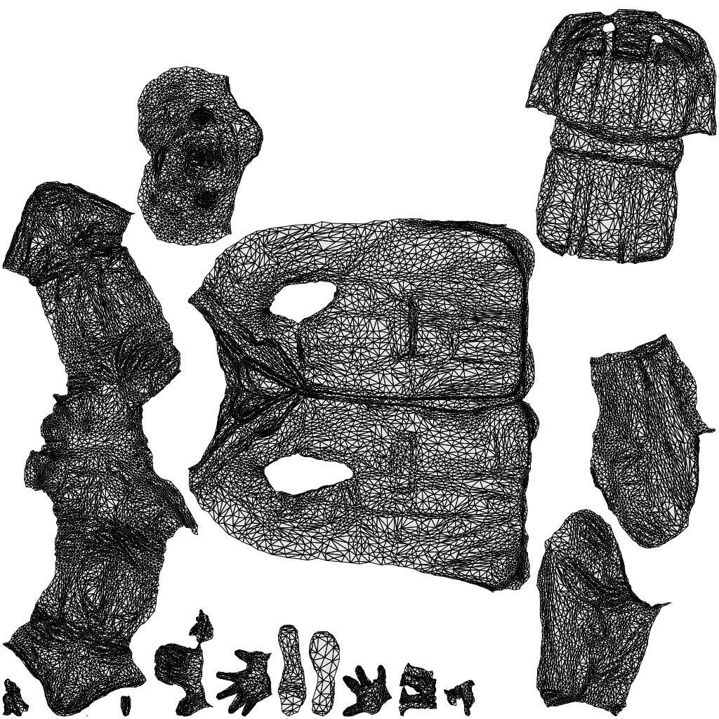 3D human model man business, photogrammetry scanned person for archviz, wireframe top-down view