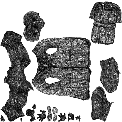 3D human model man business, photogrammetry scanned person for archviz, wireframe top-down view