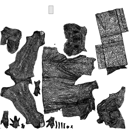 3D people model woman casual mix, scanned human for 3ds Max rendering, wireframe top-down view