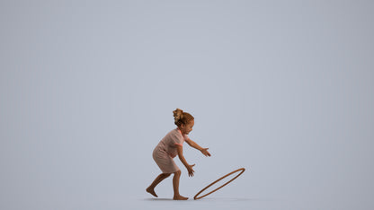 realistic 3D people girl casual kids, render-ready for V-Ray and Corona, FBX OBJ, front view render