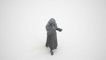 realistic 3D woman casual bathroom, scanned archviz people for Blender and 3ds Max, wireframe three-quarter view