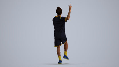 scanned 3D man sport, photogrammetry people for Enscape and V-Ray, front view render