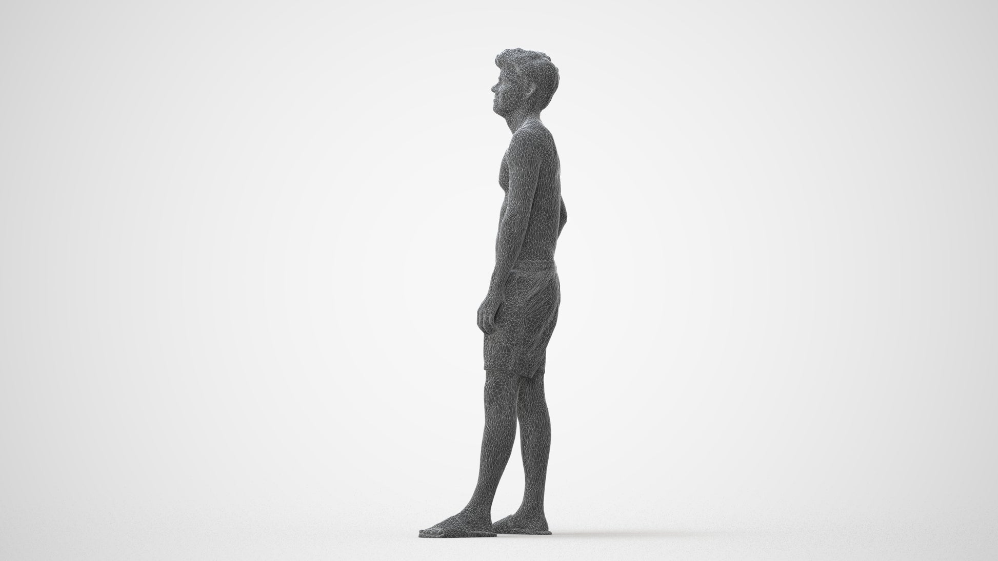 3D people model man pool, scanned human for 3ds Max rendering, square thumbnail