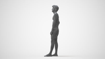 3D people model man pool, scanned human for 3ds Max rendering, square thumbnail