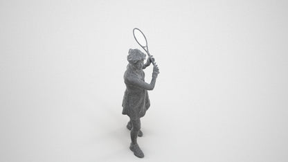 3D scanned woman sport, photorealistic archviz people for Enscape and SketchUp, wireframe three-quarter view
