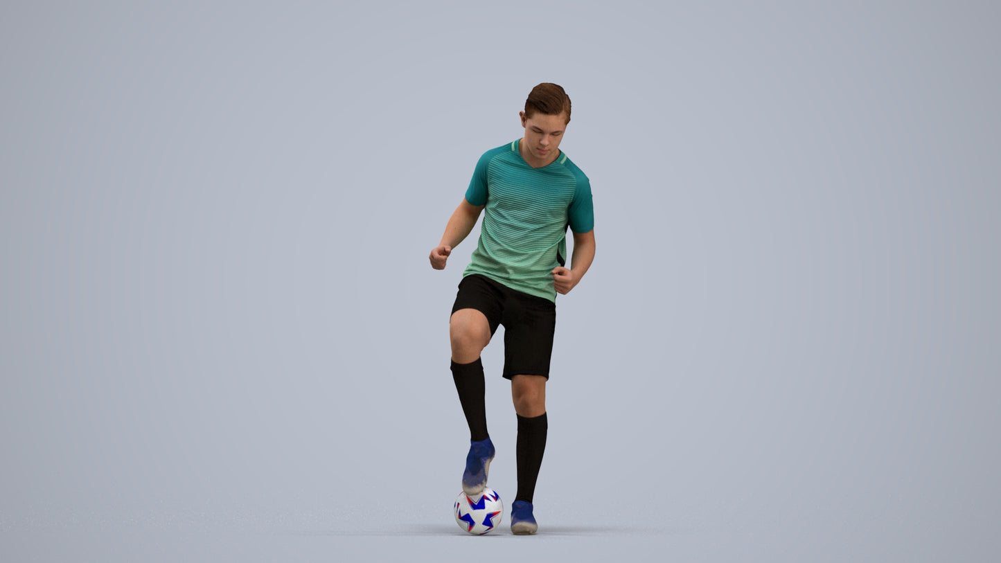 scanned 3D man sport, photogrammetry people for Enscape and V-Ray, standing pose render