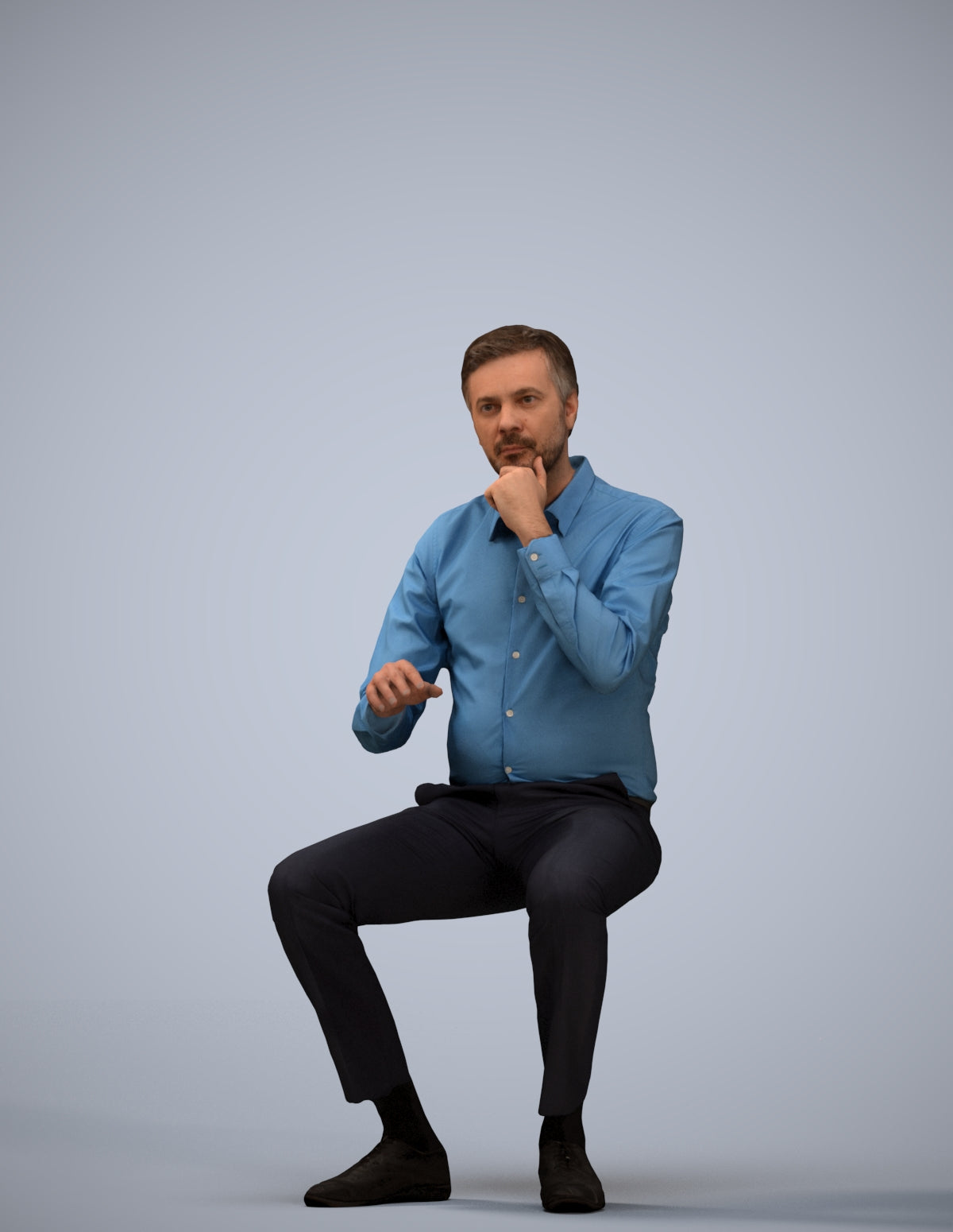 photogrammetry 3D man business, realistic human model archviz FBX