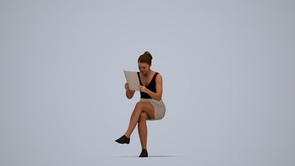 realistic 3D people girl casual kids, render-ready for V-Ray and Corona, FBX OBJ, top-down view render