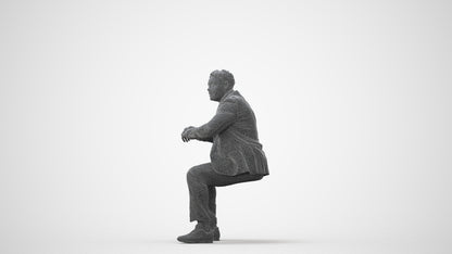 3D people model man business, scanned human for 3ds Max rendering, square thumbnail