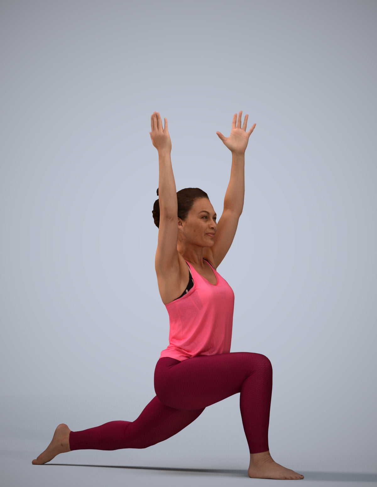 realistic 3D people woman sport, render-ready for V-Ray and Corona, FBX OBJ