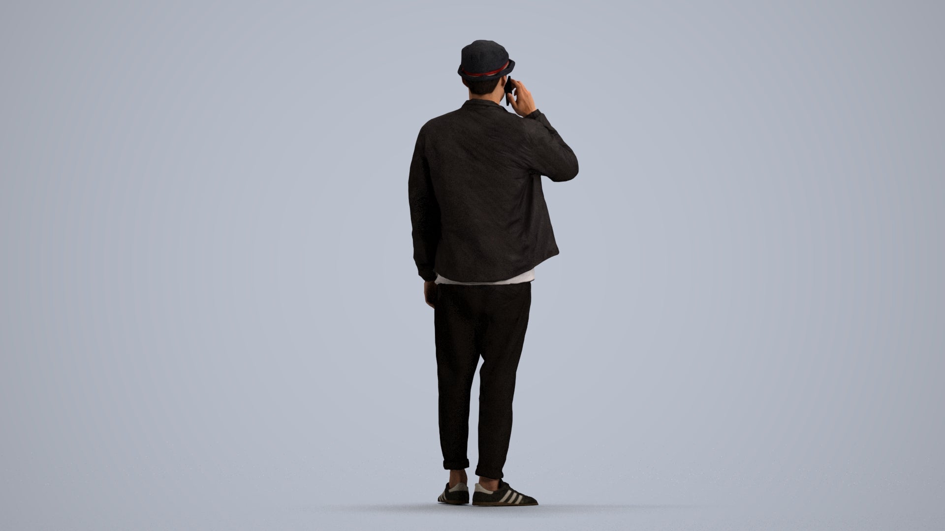 realistic 3D people man casual standing, render-ready for V-Ray and Corona, FBX OBJ, front view render