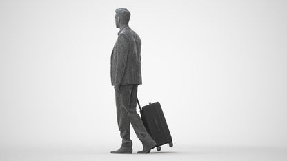 realistic 3D human man business, archviz people FBX OBJ for Blender, square thumbnail