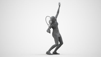 3D human model girl sport, photogrammetry scanned person for archviz, wireframe side view
