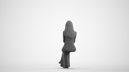 realistic 3D human woman formal formalaffairs, archviz people FBX OBJ for Blender, wireframe front view
