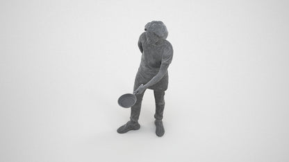 3D scanned man standing, photorealistic archviz people for Enscape and SketchUp, wireframe three-quarter view