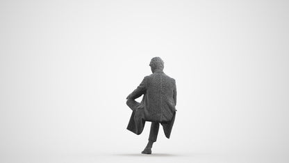 3D people model man business sitting, scanned human for 3ds Max rendering, wireframe front view