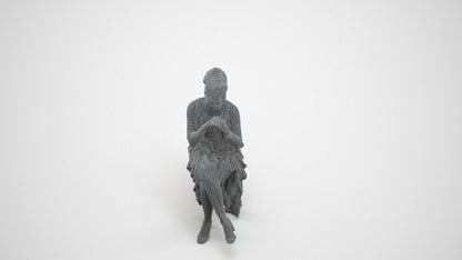 scanned 3D woman formal formalaffairs, photogrammetry people for Enscape and V-Ray, wireframe three-quarter view