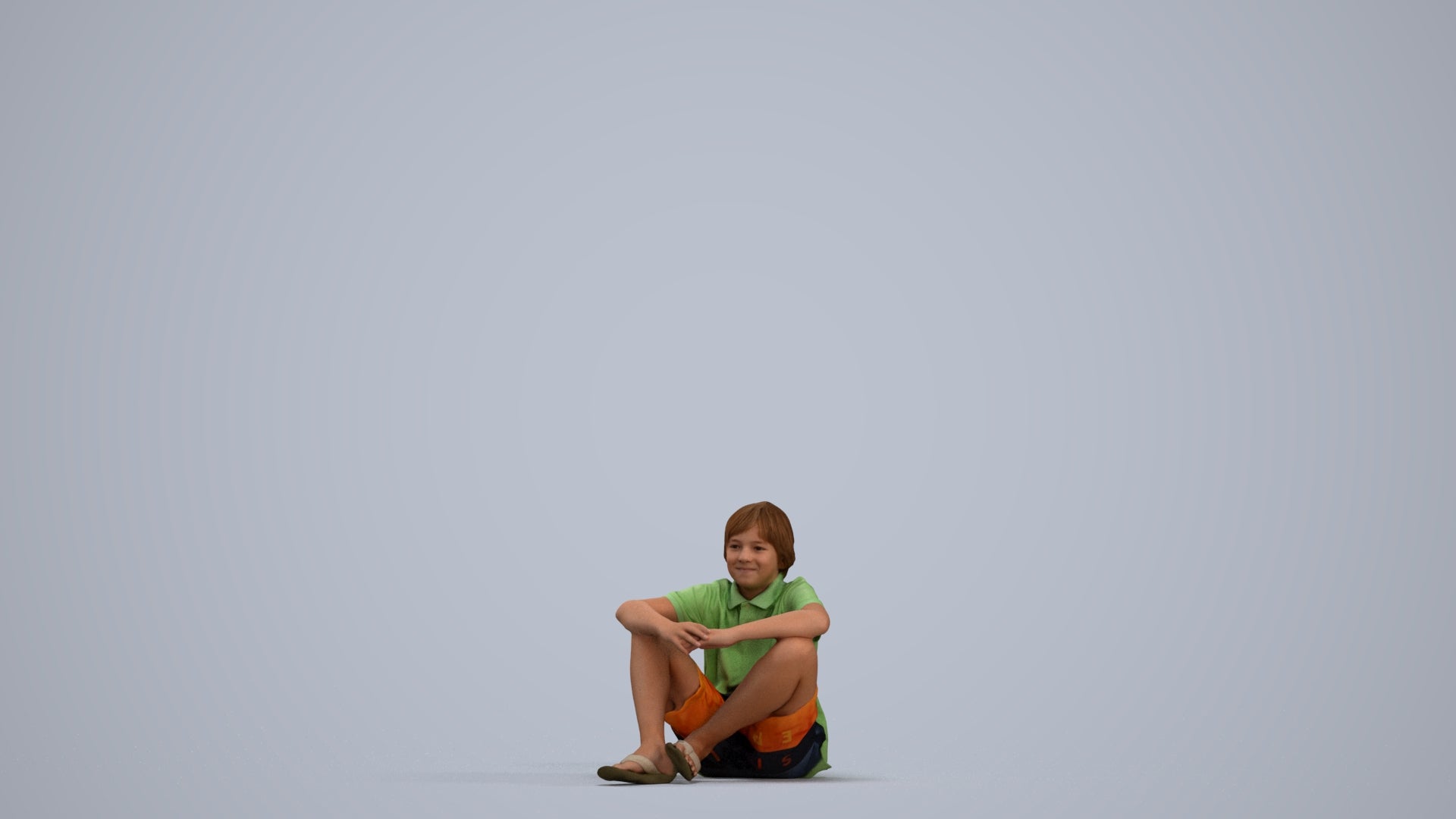 photogrammetry 3D boy kids, realistic human model archviz FBX, standing pose render