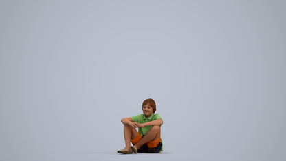 photogrammetry 3D boy kids, realistic human model archviz FBX, standing pose render