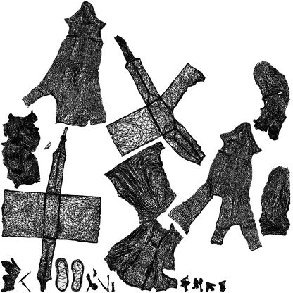 3D scanned woman shopping casual, photorealistic archviz people for Enscape and SketchUp, wireframe top-down view