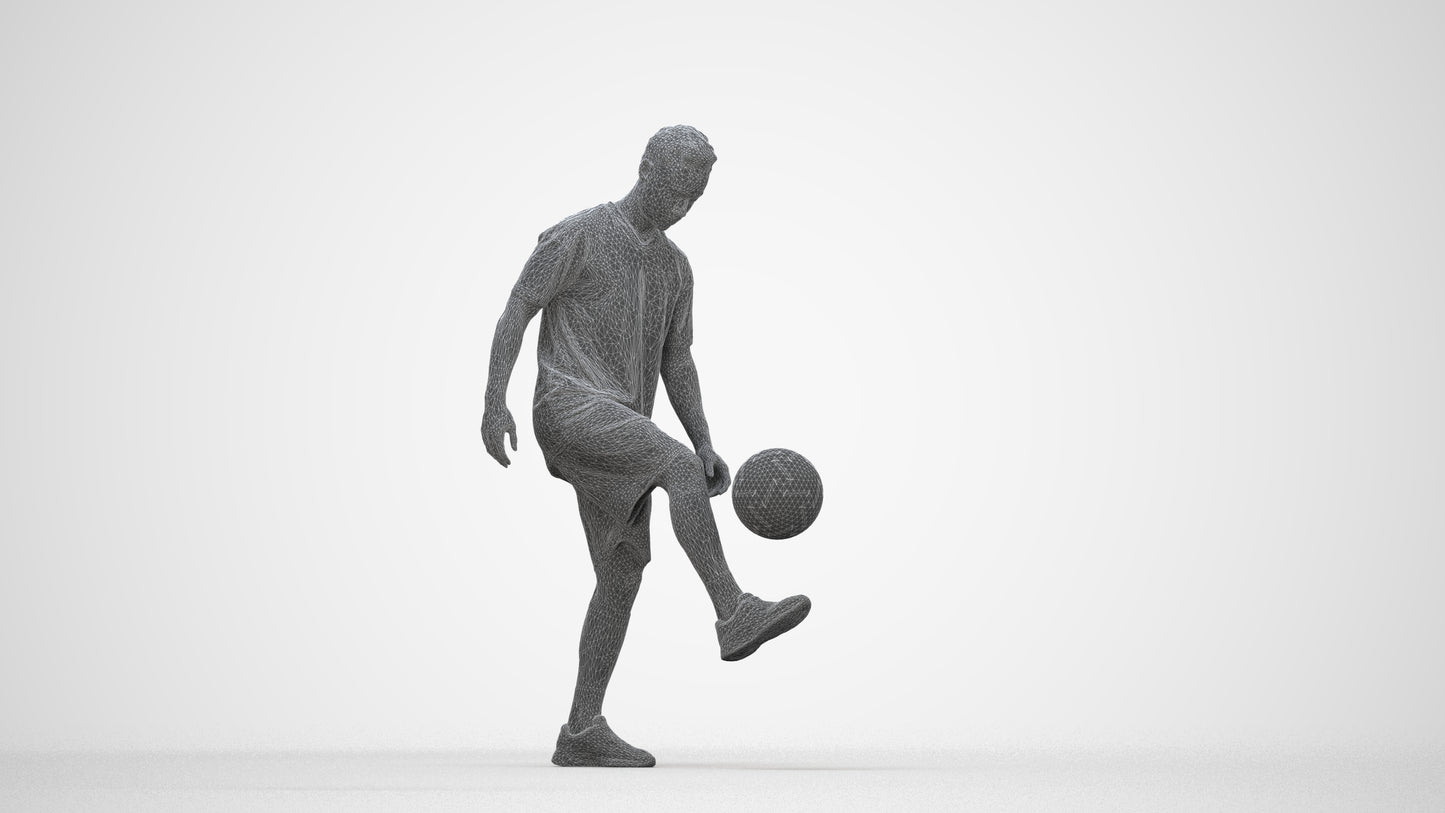 scanned 3D man sport, photogrammetry people for Enscape and V-Ray, wireframe back view