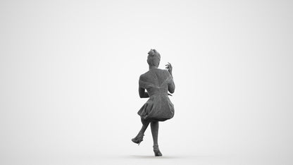 3D people model woman formal formalaffairs, scanned human for 3ds Max rendering, wireframe front view
