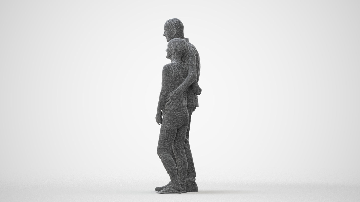 scanned 3D senior woman standing, photogrammetry people for Enscape and V-Ray, square thumbnail