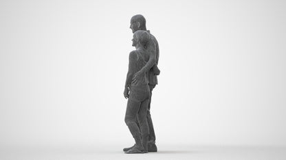 scanned 3D senior woman standing, photogrammetry people for Enscape and V-Ray, square thumbnail