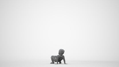 realistic 3D human boy casual kids, archviz people FBX OBJ for Blender, square thumbnail