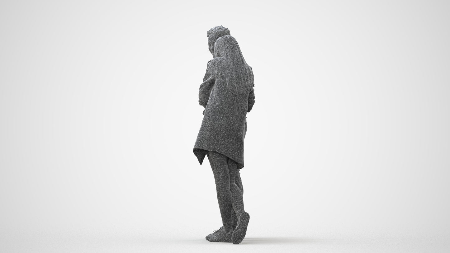 realistic 3D man casual shopping, scanned archviz people for Blender and 3ds Max, square thumbnail