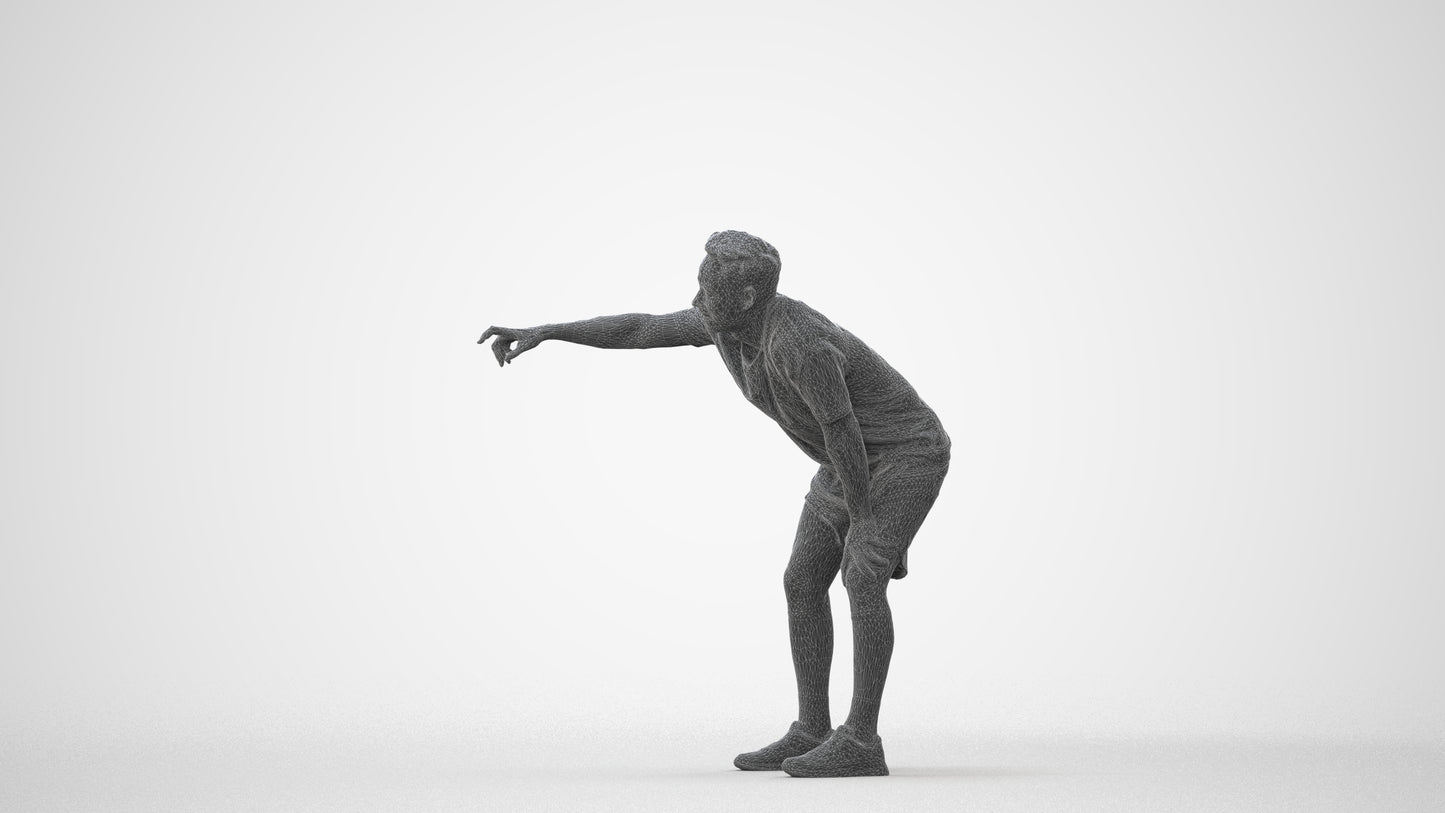 realistic 3D human man sport, archviz people FBX OBJ for Blender, square thumbnail