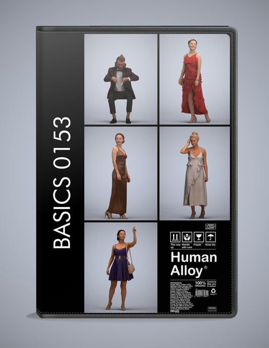 photogrammetry 3D people formalaffairs collection, 5 realistic human models archviz FBX