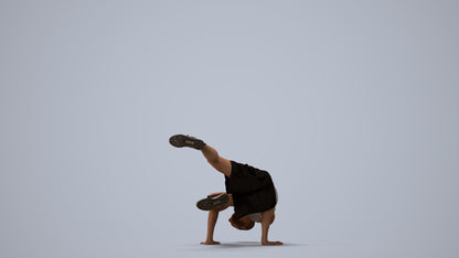 scanned 3D man sport, photogrammetry people for Enscape and V-Ray, three-quarter view render
