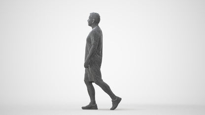 3D people model man sport, scanned human for 3ds Max rendering, square thumbnail