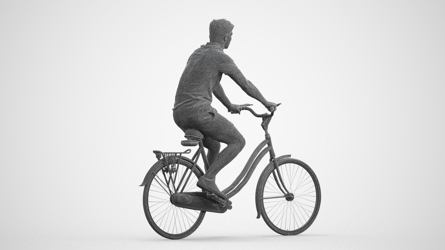 3D human model man casual mix, photogrammetry scanned person for archviz, wireframe front view