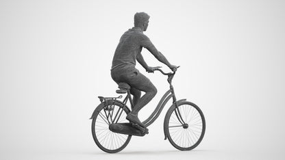 3D human model man casual mix, photogrammetry scanned person for archviz, wireframe front view
