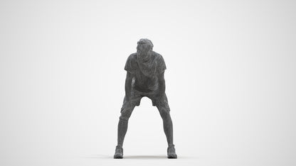 realistic 3D man sport, scanned archviz people for Blender and 3ds Max, three-quarter front view render